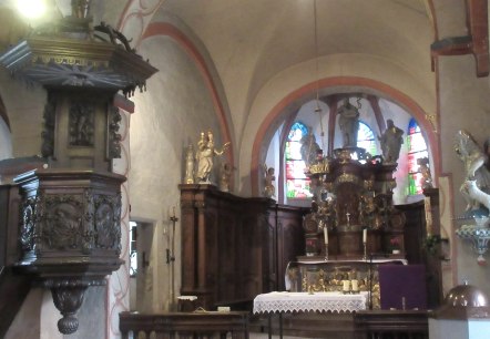 Johanniterkirche Roth an der Our Innenraum, © Felsenland Südeifel Tourismus GmbH Johanniterkirche Roth an der Our Innenraum, © Felsenland Südeifel Tourismus GmbH