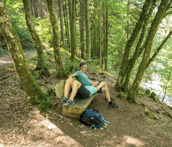 Idyllic rest stop on the Stausee-Prümtal route, © Eifel Tourismus GmbH, D. Ketz Idyllic rest stop on the Stausee-Prümtal route, © Eifel Tourismus GmbH, D. Ketz
