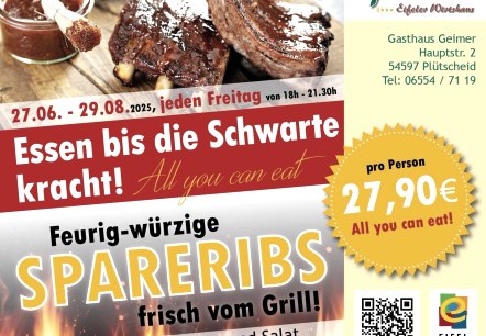Plakat Spareribs, © Gasthaus Geimer Plakat Spareribs, © Gasthaus Geimer