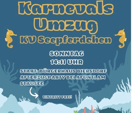 Karnevalsumzug Biersdorf Info, © Veranstalter Karnevalsumzug Biersdorf Info, © Veranstalter
