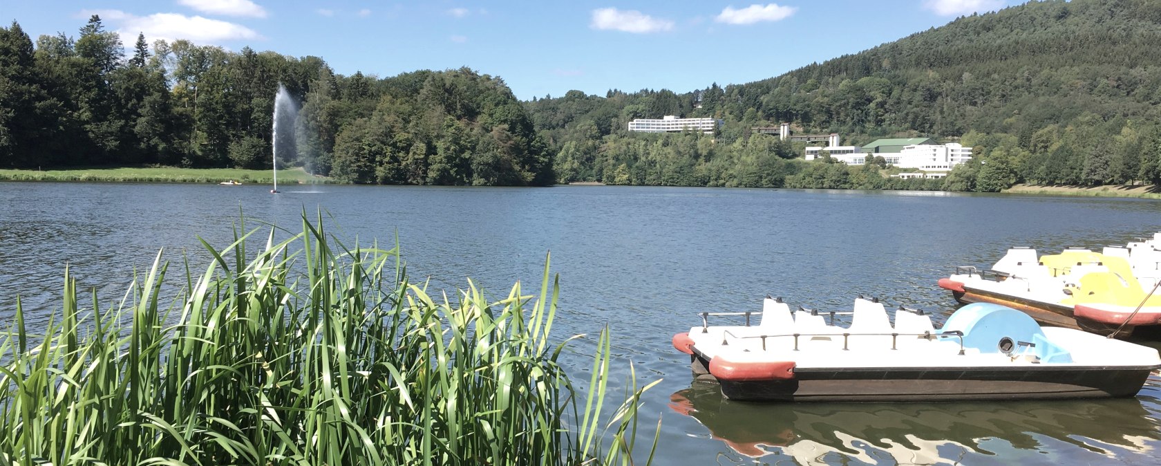 Stausee Biersdorf - Tretboote, © TI Bitburger Land Stausee Biersdorf - Tretboote, © TI Bitburger Land