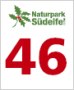 South Eifel Nature Park logo with red number 46 and green leaf motif. South Eifel Nature Park logo with red number 46 and green leaf motif.