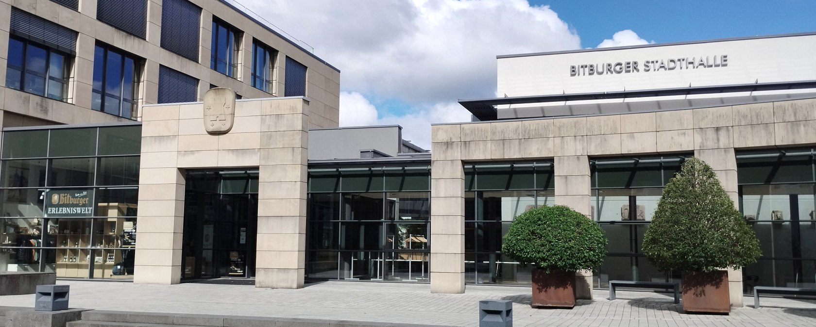 Außenansicht Stadthalle, © TI Bitburger Land Außenansicht Stadthalle, © TI Bitburger Land