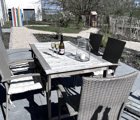 Sitting on the terrace Sitting on the terrace