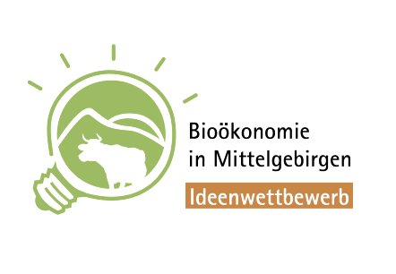 Logo „Modellbetriebe Bioökonomie“ Mittelgebirge, © DVL Logo „Modellbetriebe Bioökonomie“ Mittelgebirge, © DVL