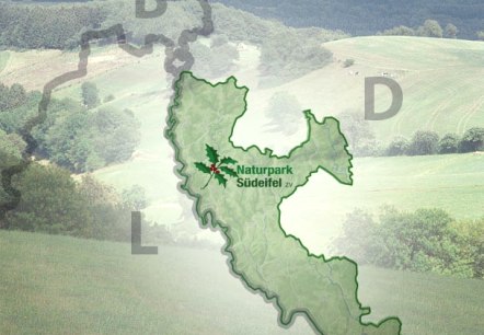 Lage des Naturparks Südeifel, © NP Südeifel ZV Lage des Naturparks Südeifel, © NP Südeifel ZV