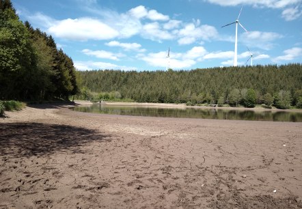 Stausee Auw abgelassen, © Naturpark Südeifel/Indra Schaperdoth Stausee Auw abgelassen, © Naturpark Südeifel/Indra Schaperdoth