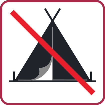 Zelten verboten
