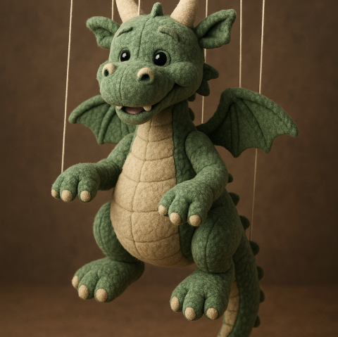 Marionette Drache, © ChatGpt