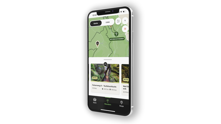 Wandern Kartenansicht