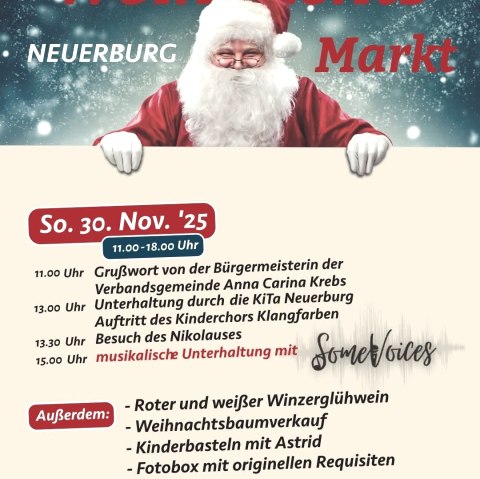 Programm Neuerburger Weihnachtsmarkt, © Vereinsgemeinschaft Neuerburg
