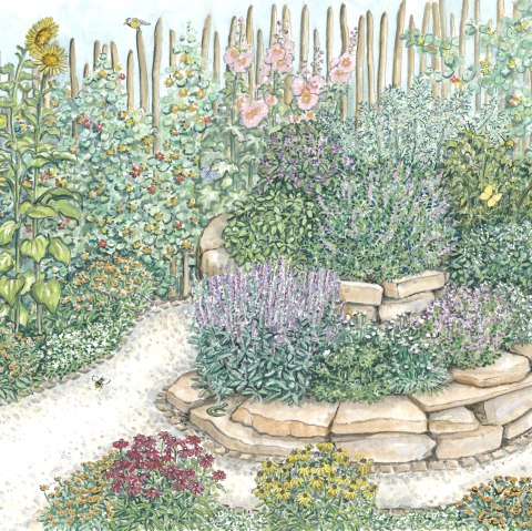 Gartenkultur-Eifel Kr&auml;uterspirale, &copy; Naturpark S&uuml;deifel/Sabine Dubb