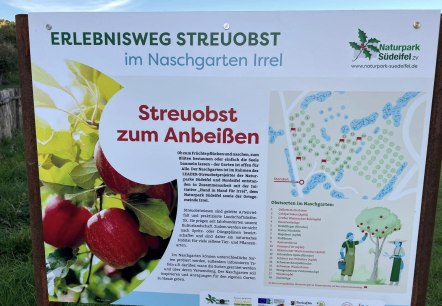Naschgarten Irrel-Infotafel, © Felsenland Südeifel Tourismus, Anna Carina Krebs