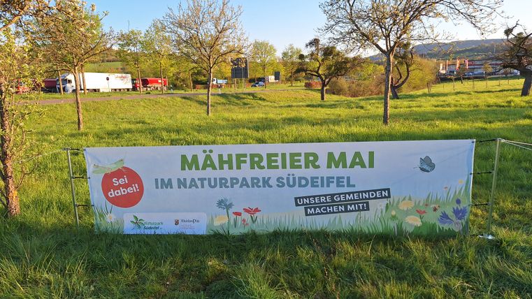 Banner Mähfreier Mai in Echternacherbrück