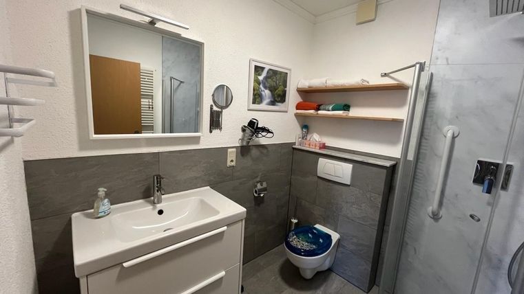 Ruime badkamer met inloopdouche