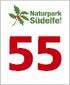 Logo des Naturparks Südeifel mit der Zahl 55.