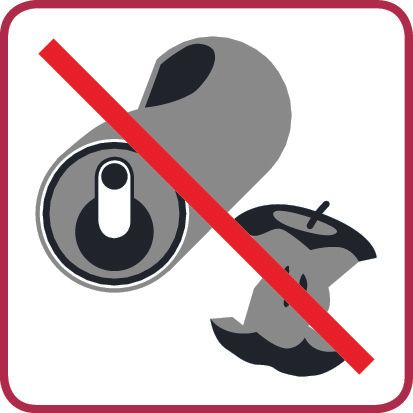 Keine Abfälle wegwerfen