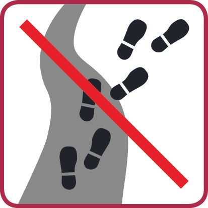 Wege nicht verlassen