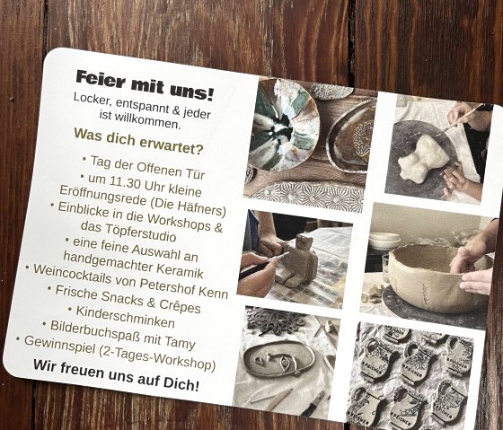 Flyer Töpferwerkstatt, © Nadine Häfner