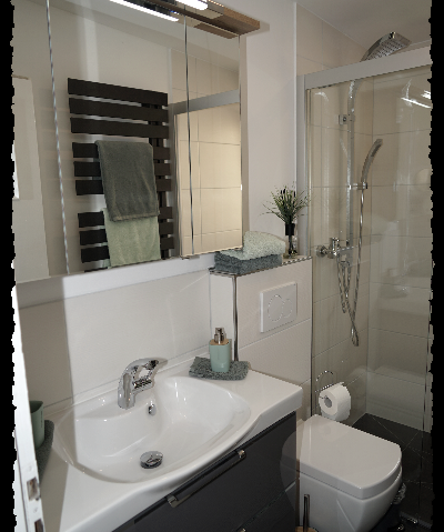 wetblickbungalow Bad, &copy; Gerta Zwicker