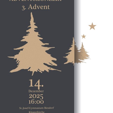 Adventskonzert Biesdorf Plakat, © St.-Josef-Gymnasium