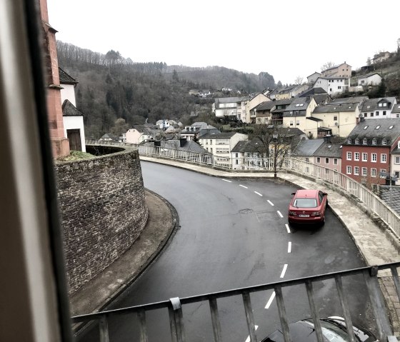 Blick auf die Parkpl&auml;tze