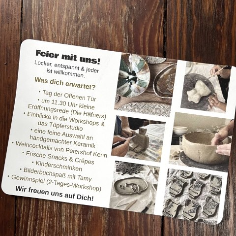 Flyer Töpferwerkstatt, © Nadine Häfner