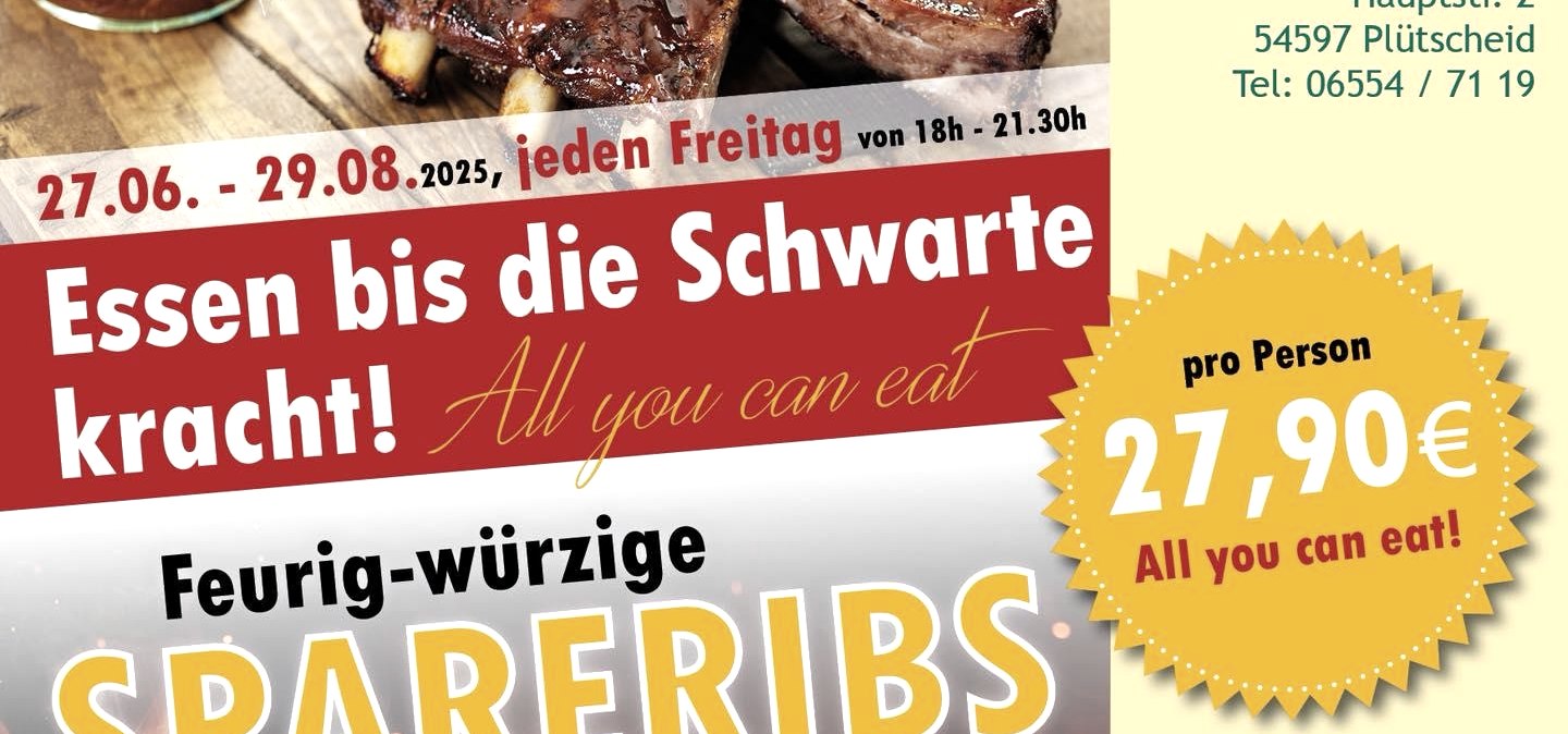 Plakat Spareribs, © Gasthaus Geimer