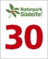 Logo du parc naturel Südeifel avec le chiffre 30 en rouge.