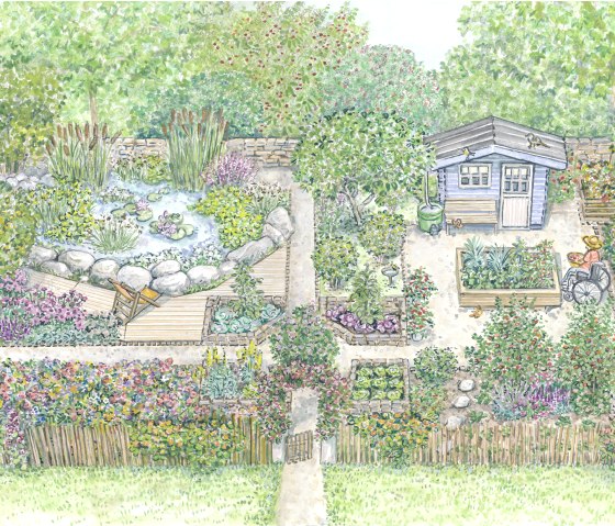 Beispiel Gartenanlage, &copy; Naturpark S&uuml;deifel/Sabine Dubb