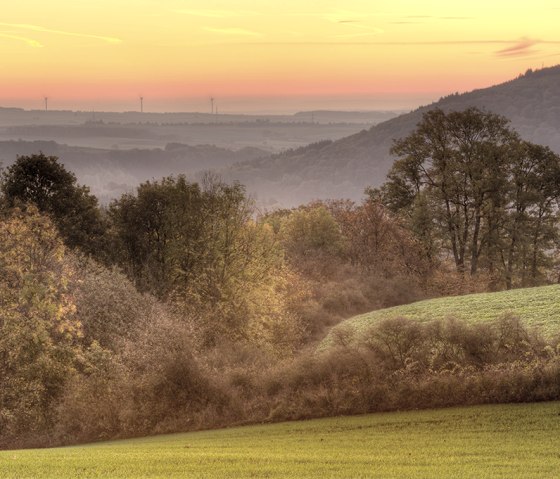 Sunset on the Prümtalweg, © Naturpark Südeifel, Pierre Haas