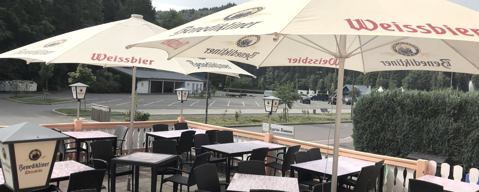 Terrasse - Pizzeria Romana, © Tourist-Information Bitburger Land