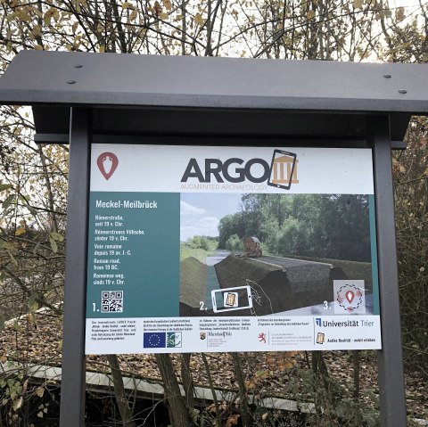 Informationstafel ARGO an der Meilbr&uuml;ck, &copy; Tourist-Information Bitburger Land