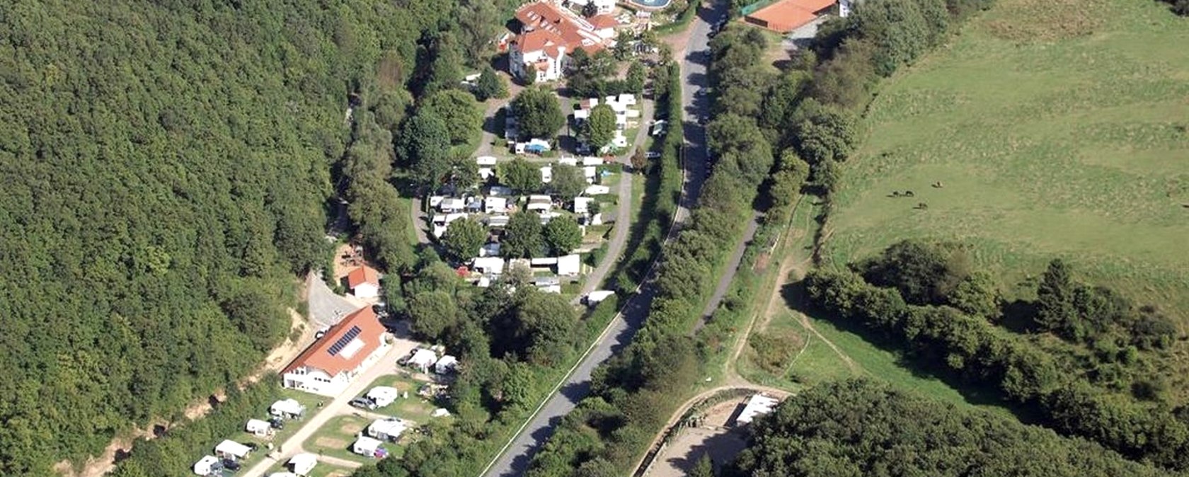 Aerial view of Camping In der Enz, © Felsenland Südeifel Tourismus