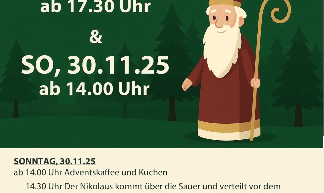 Nikolausmarkt im Abteihof, © facebook/Aktiv für Bollendorf