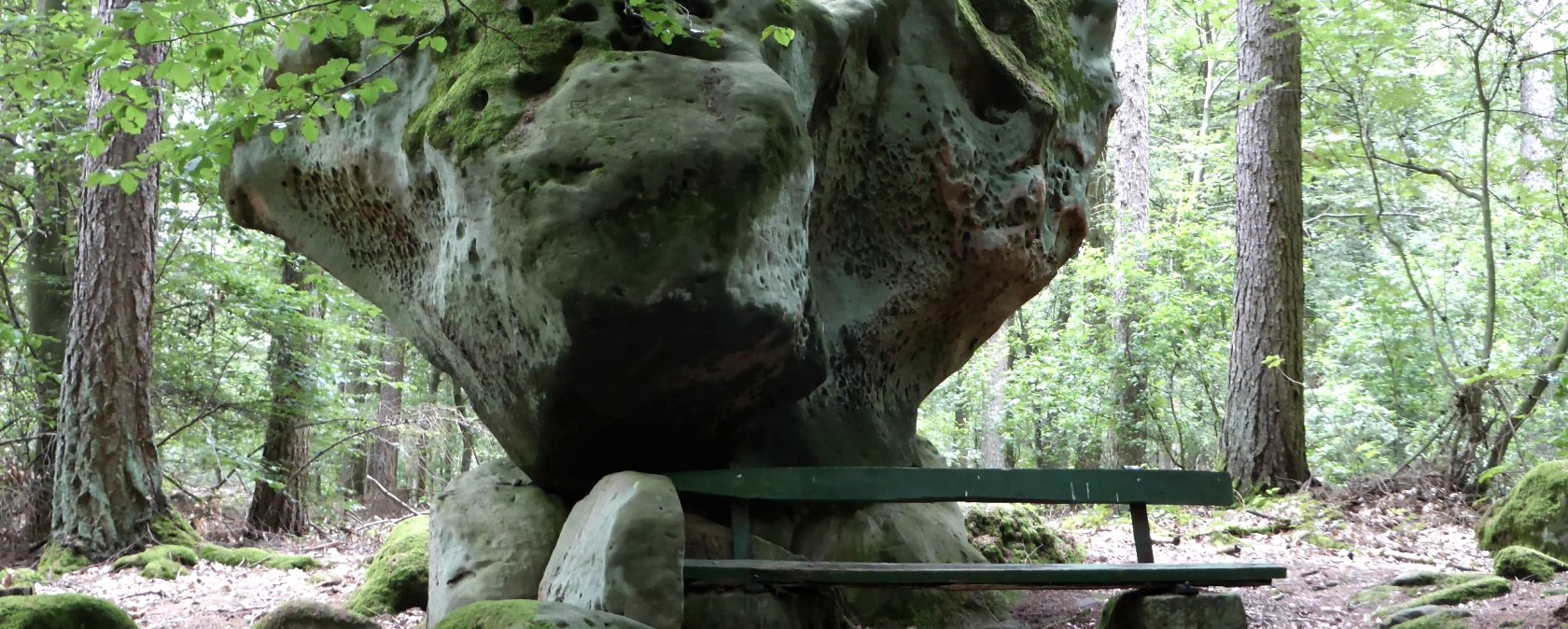 Der "Opferaltar" genannte, markante Felsblock, © Felsenland Südeifel Tourismus GmbH, Elke Wagner