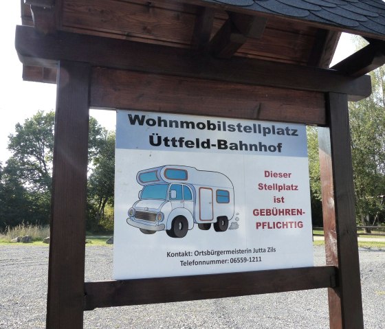 Schild am Stellplatz, &copy; Tourist-Information Islek, Ingrid Wirtzfeld