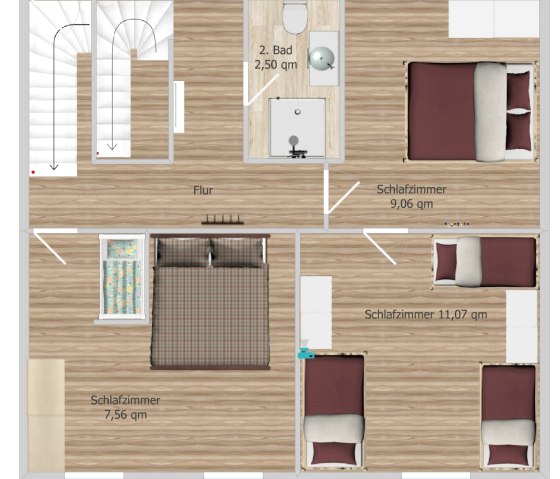 Grundriss OG, &copy; Bermes