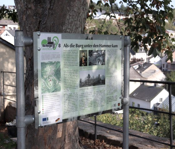 Tafel Audiotour bei der Burg, &copy; Tourist-Information Islek, Ingrid Wirtzfeld