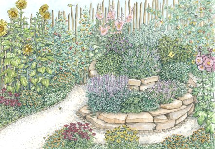 Gartenkultur-Eifel Kr&auml;uterspirale, &copy; Naturpark S&uuml;deifel/Sabine Dubb