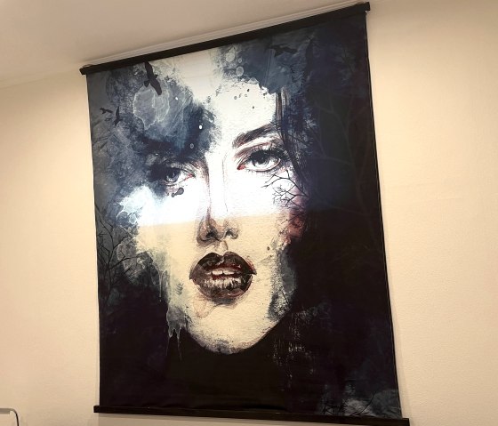 Modernes gro&szlig;es Bild im Schlafzimmer 1