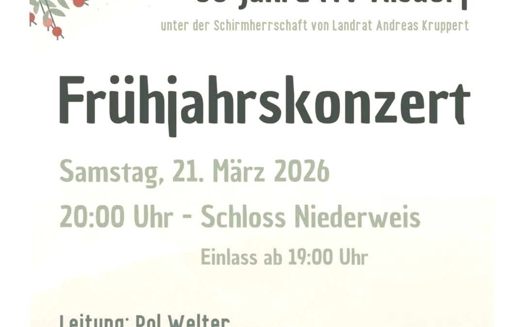 Fr&uuml;hjahrkonzert zum 60-j&auml;hrigen Jubil&auml;um, &copy; facebook/MV Alsdorf