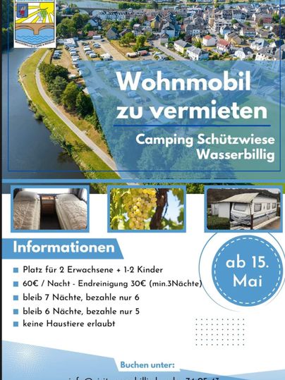 Camper te huur op de camping Schützwise in Wasserbillig. Informatie over prijzen en boekingen is beschikbaar.