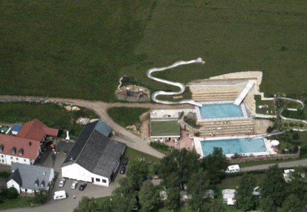 Luftbild Campingplatz Altschmiede- Schwimmbad