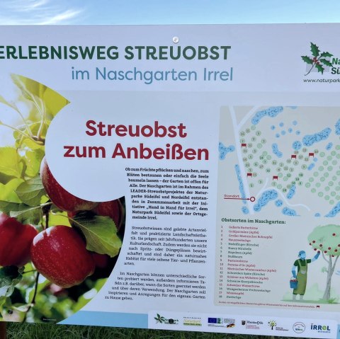 Naschgarten Irrel-Infotafel, © Felsenland Südeifel Tourismus, Anna Carina Krebs
